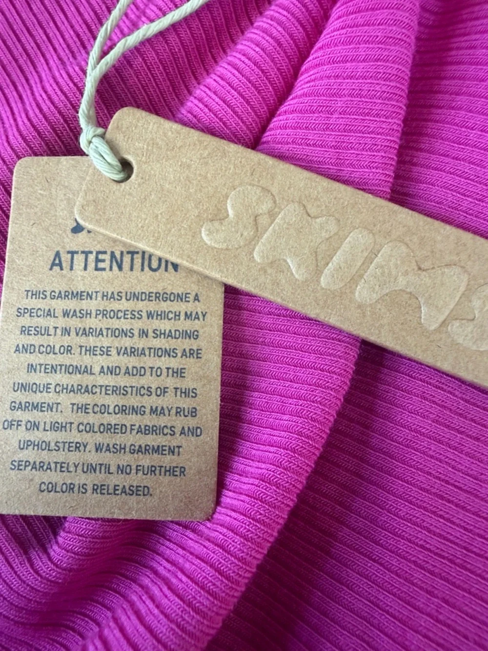 NWT SKIMS Fuchsia Foil Shimmer Maxi Dress 2X Ribbed Bodycon Stretch Glam